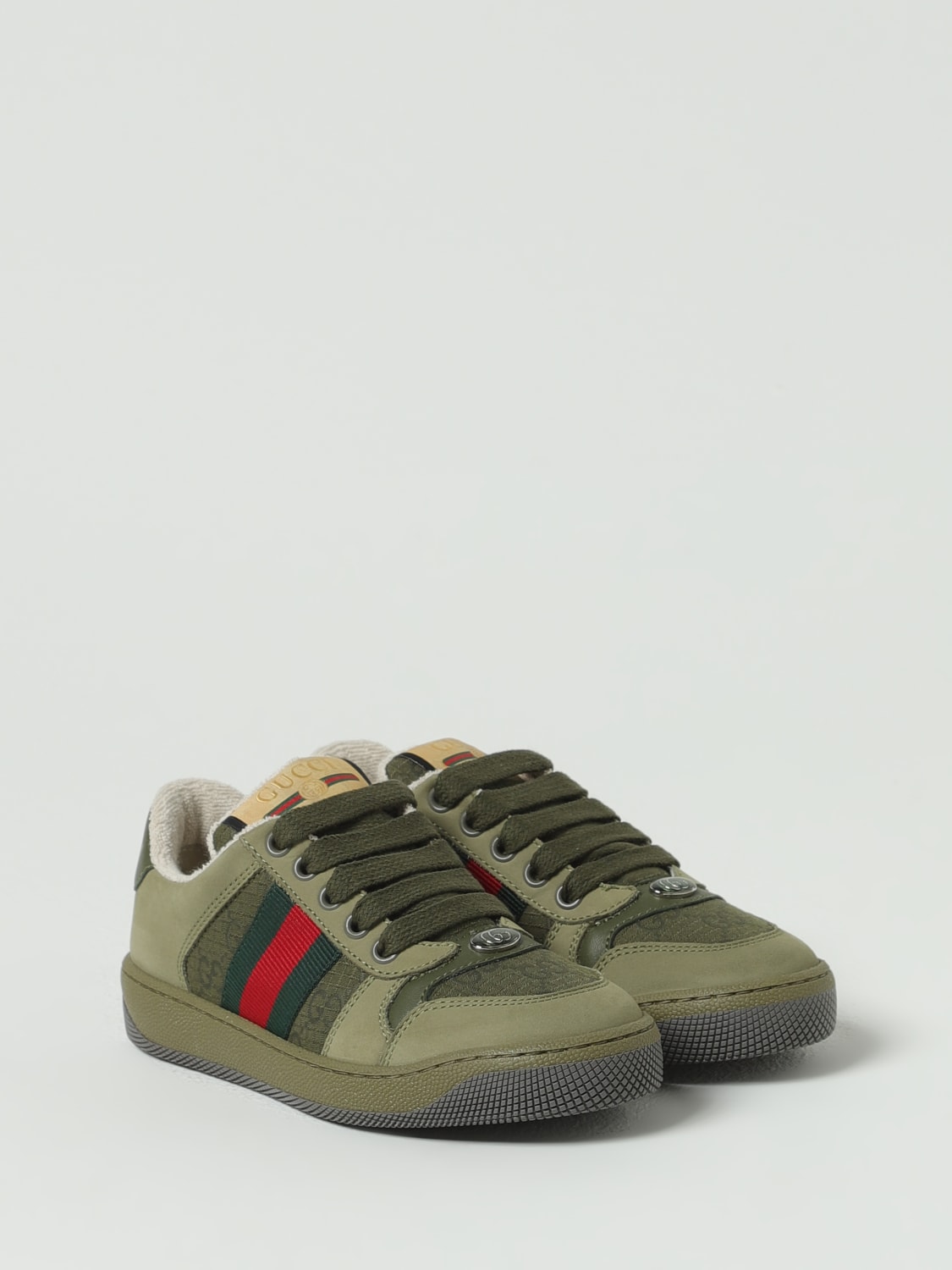 GUCCI SNEAKERS: Shoes kids Gucci, Green - Img 2