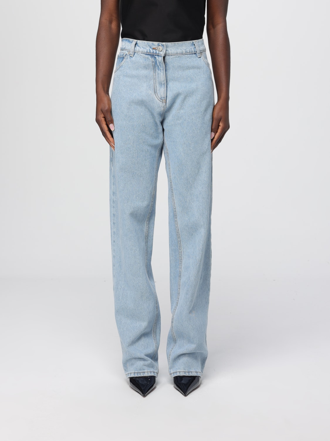 MAGDA BUTRYM JEANS: Pants woman Magda Butrym, Gnawed Blue - Img 1