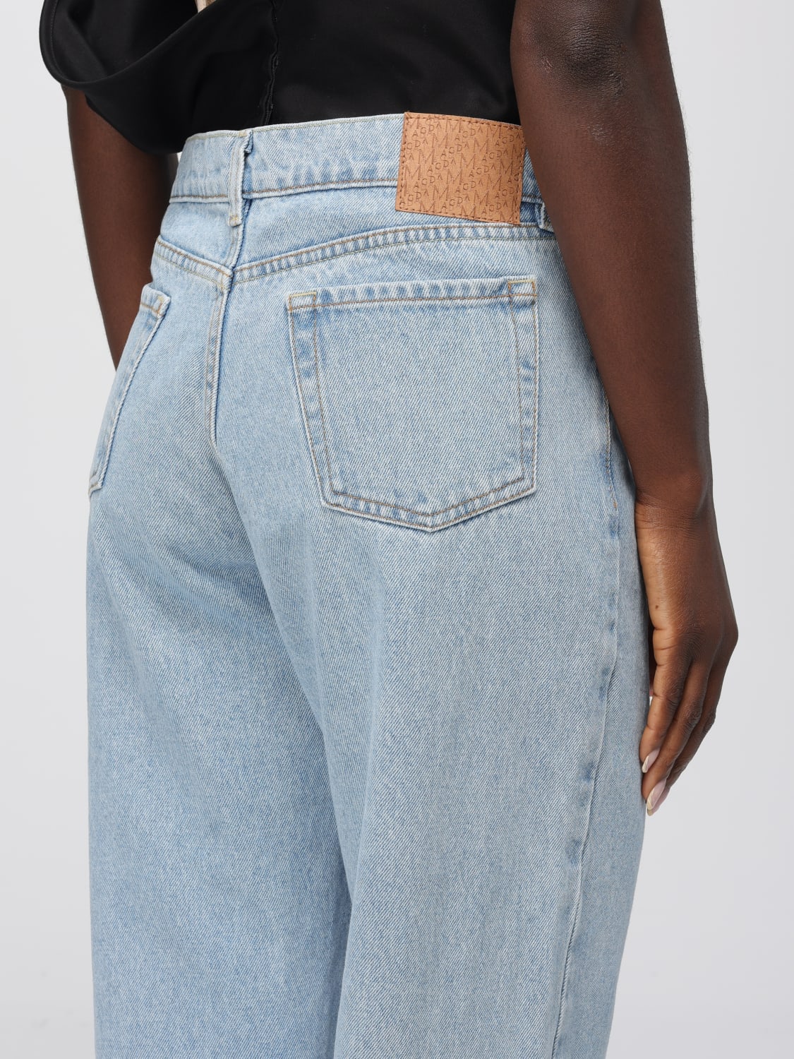 MAGDA BUTRYM JEANS: Pants woman Magda Butrym, Gnawed Blue - Img 4