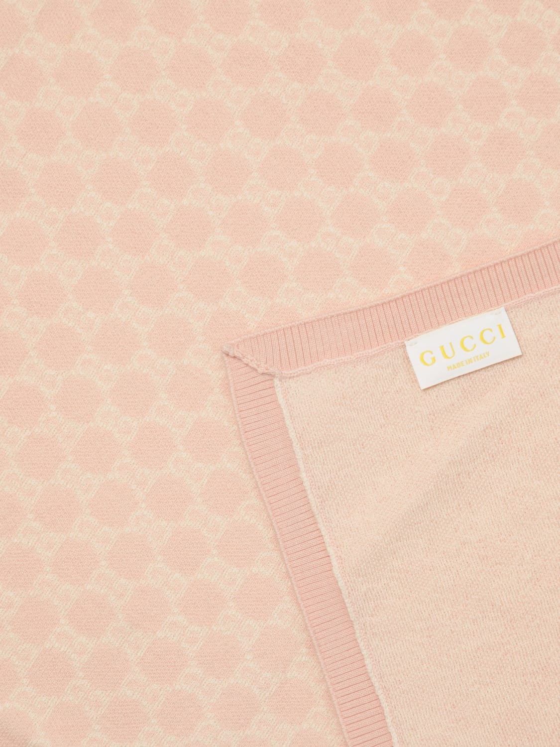 GUCCI COPERTINA: Copertina GG Gucci in lana jacquard , Rosa - Img 3