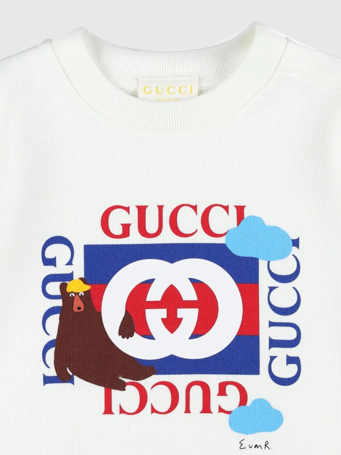 GUCCI SWEATER: Sweater kids Gucci, White - Img 3