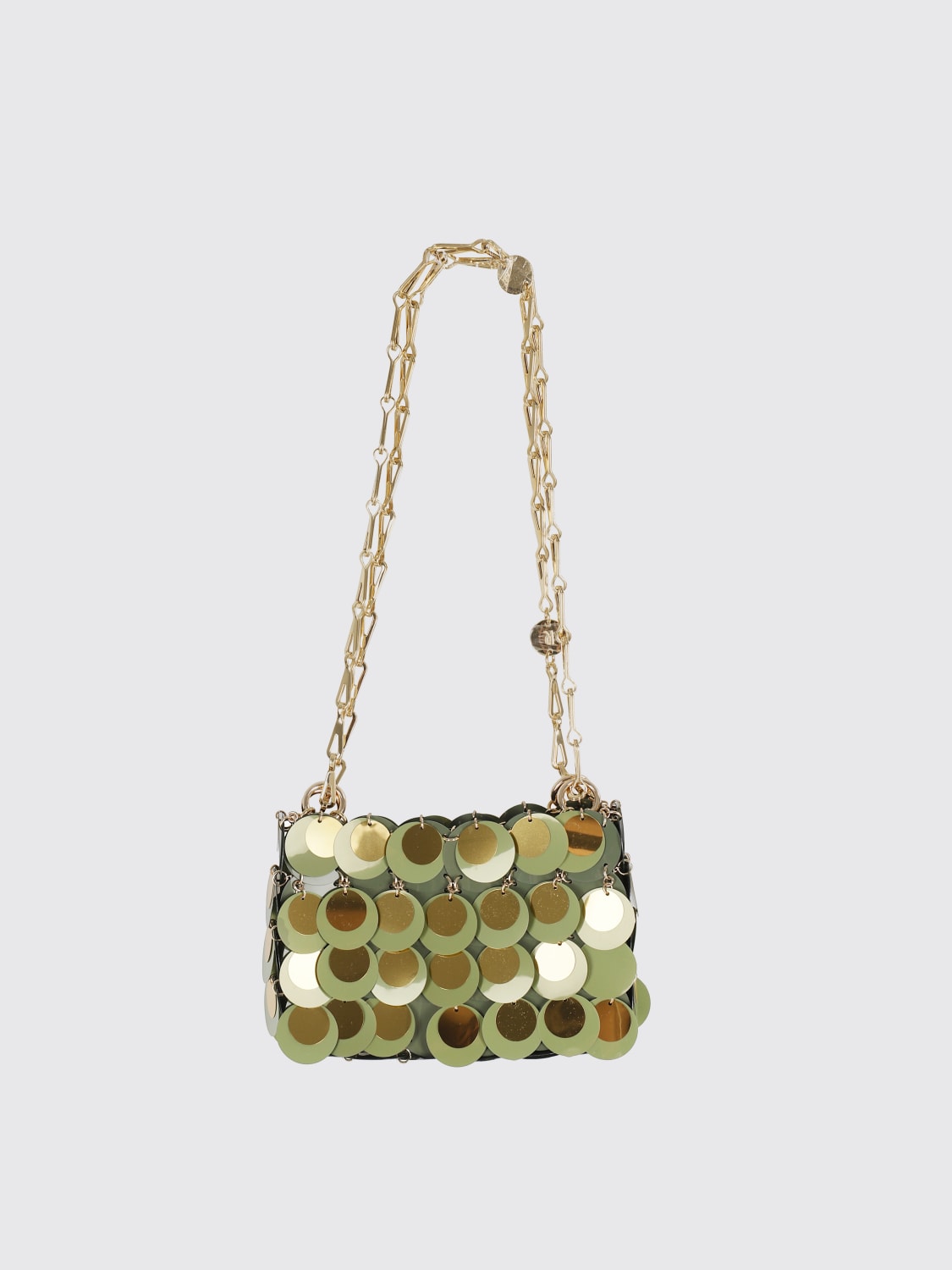 RABANNE MINI BAG: Shoulder bag woman Rabanne, Green - Img 1