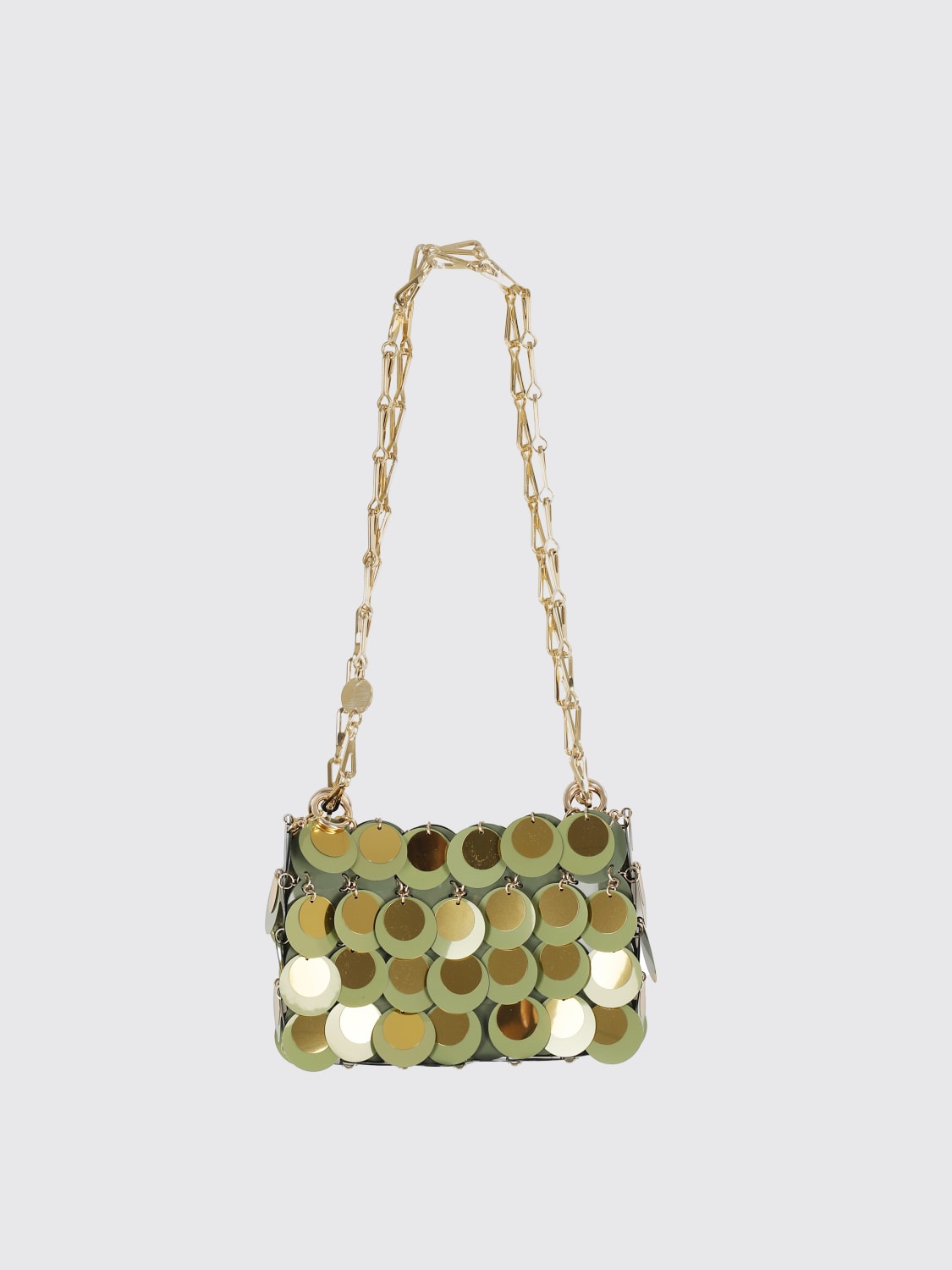 RABANNE MINI BAG: Shoulder bag woman Rabanne, Green - Img 2