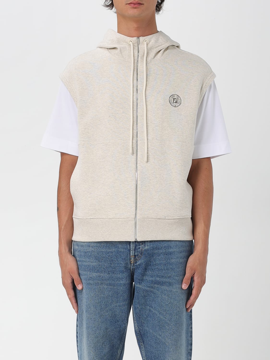 FENDI SWEATSHIRT: Sweatshirt men Fendi, Natural - Img 1