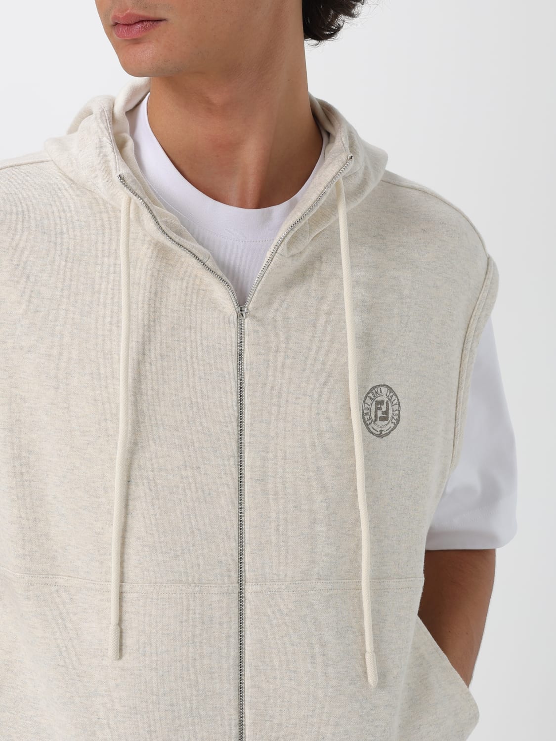 FENDI SWEATSHIRT: Sweatshirt men Fendi, Natural - Img 5