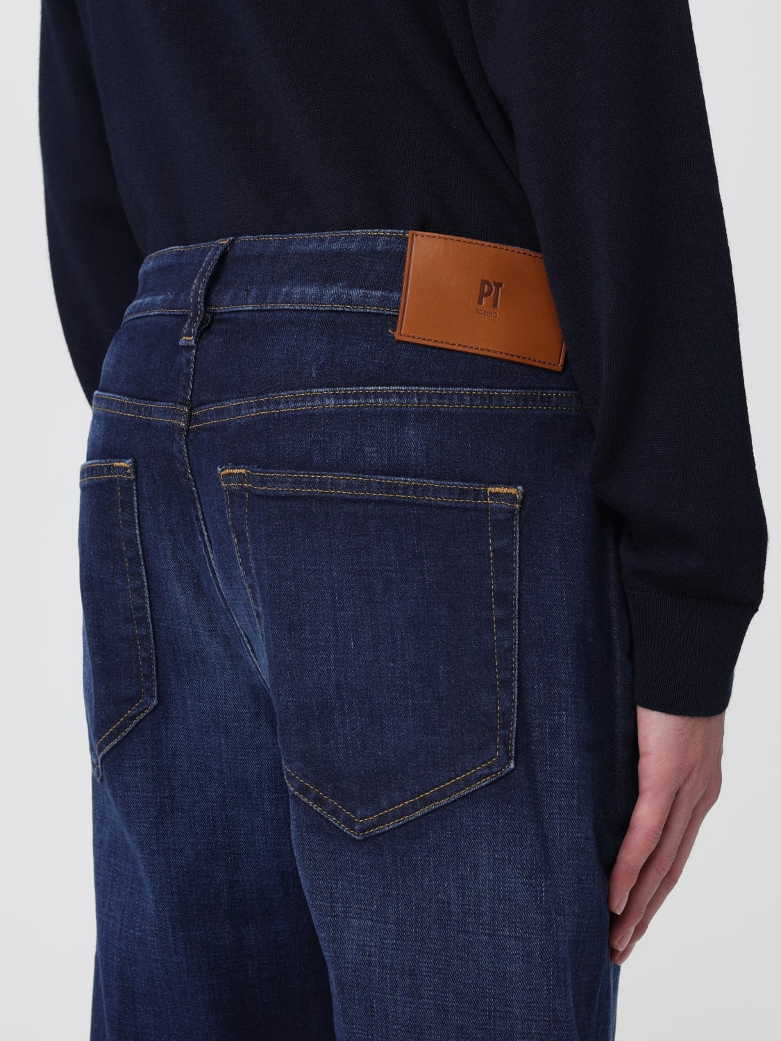 PT TORINO JEANS: Jeans hombre Pt Torino, Azul Oscuro - Img 3