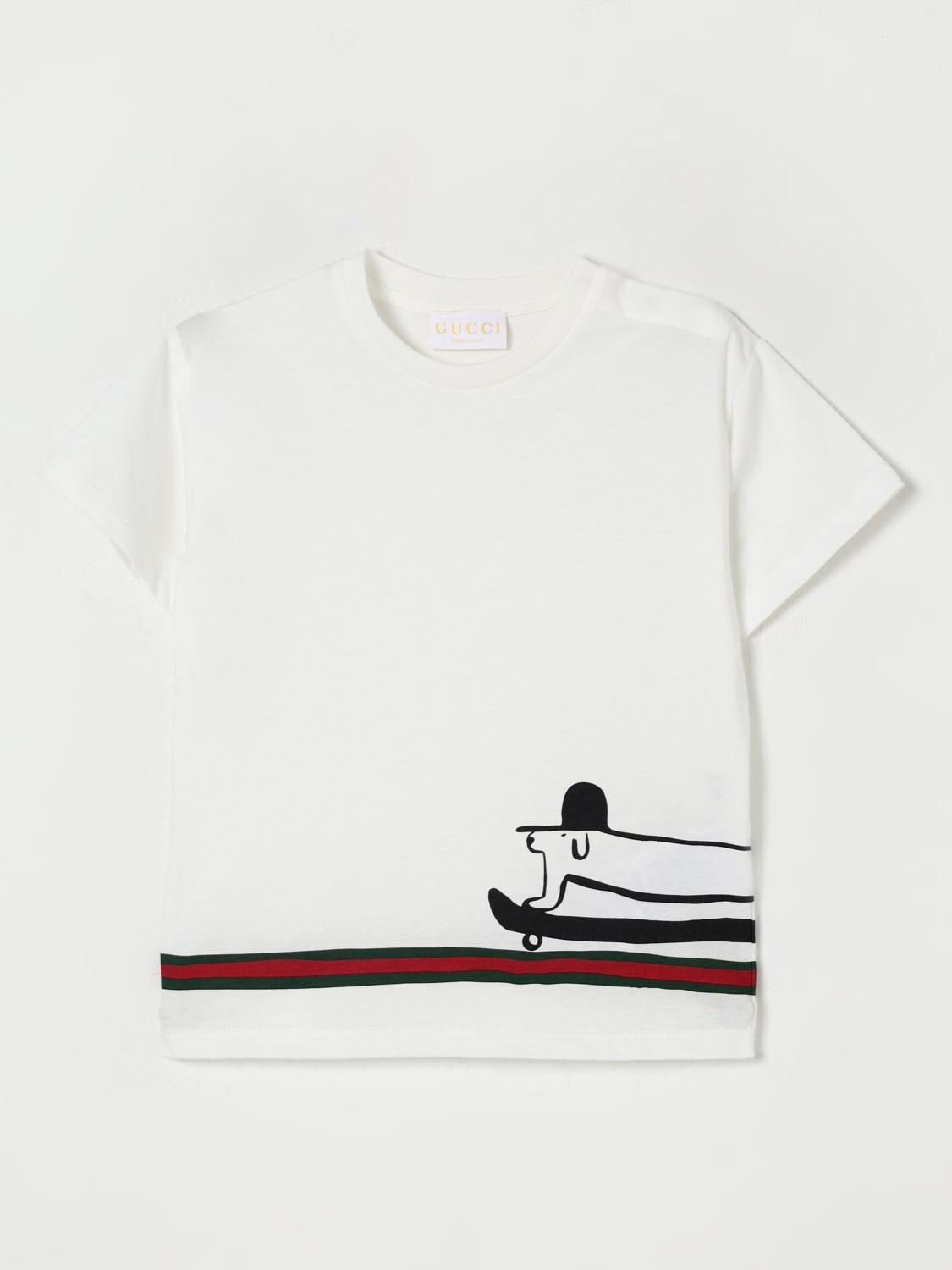 GUCCI T-SHIRT: T-shirt kinder Gucci, Weiß - Img 1