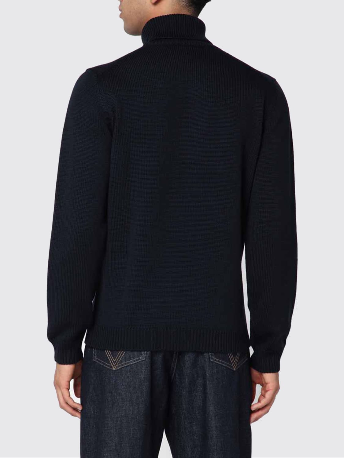 ROBERTO COLLINA SWEATER: Sweater men Roberto Collina, Navy - Img 3