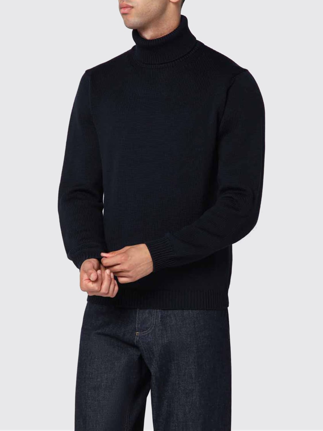 ROBERTO COLLINA SWEATER: Sweater men Roberto Collina, Navy - Img 4