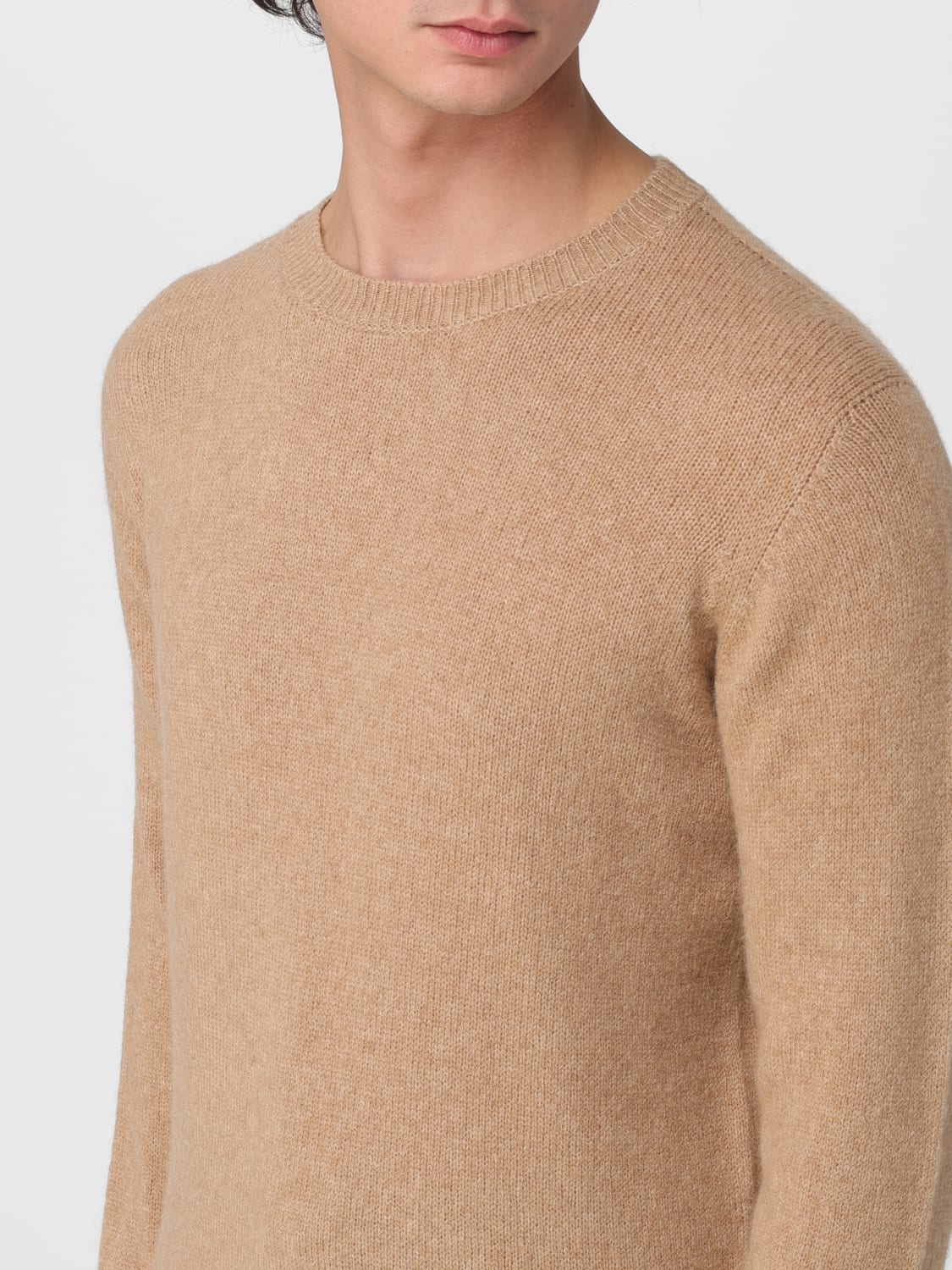 ROBERTO COLLINA MAGLIA: Maglia in lana merino Roberto Collina, Beige - Img 3