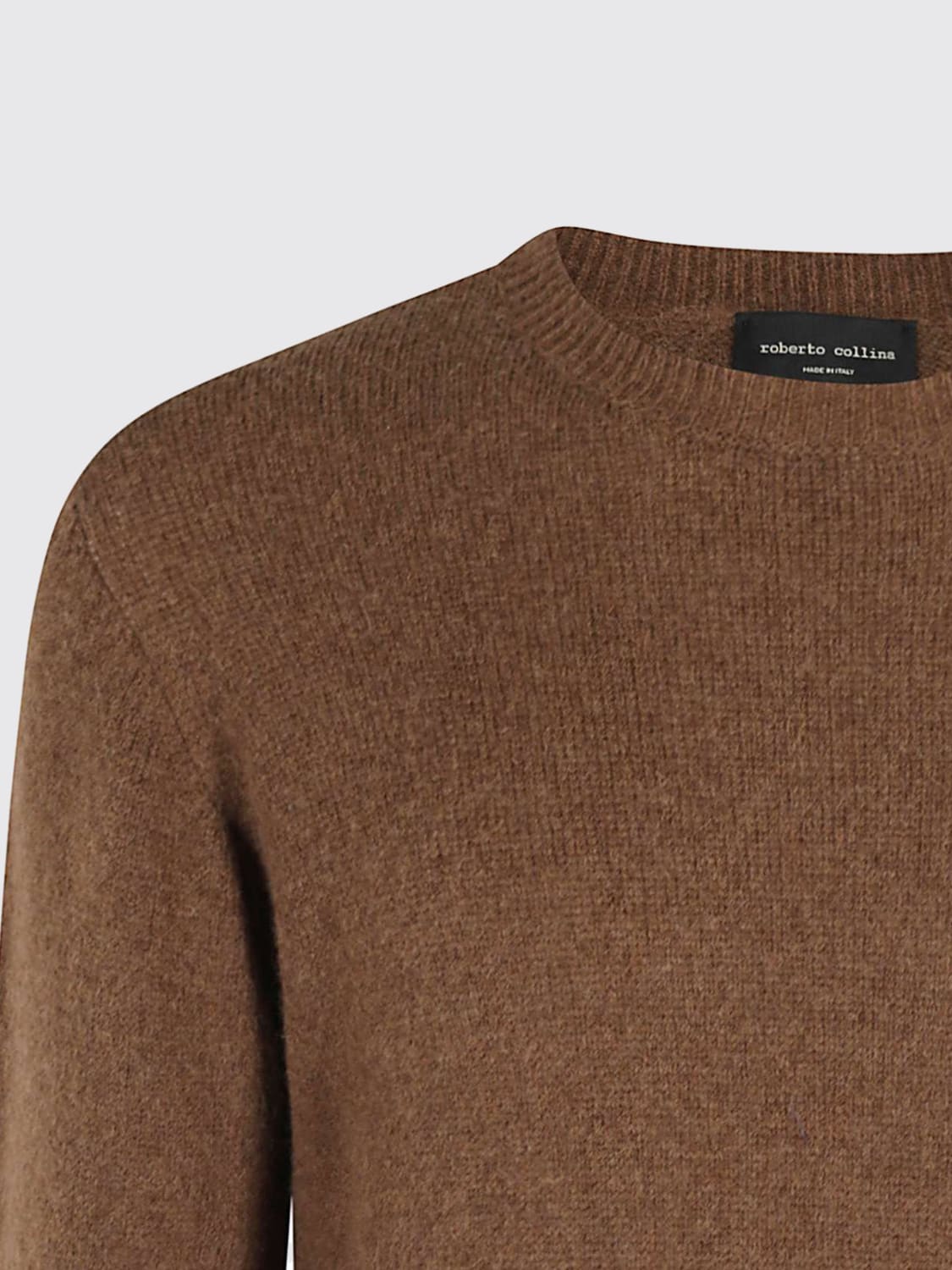 ROBERTO COLLINA SWEATER: Sweater men Roberto Collina, Tobacco - Img 3