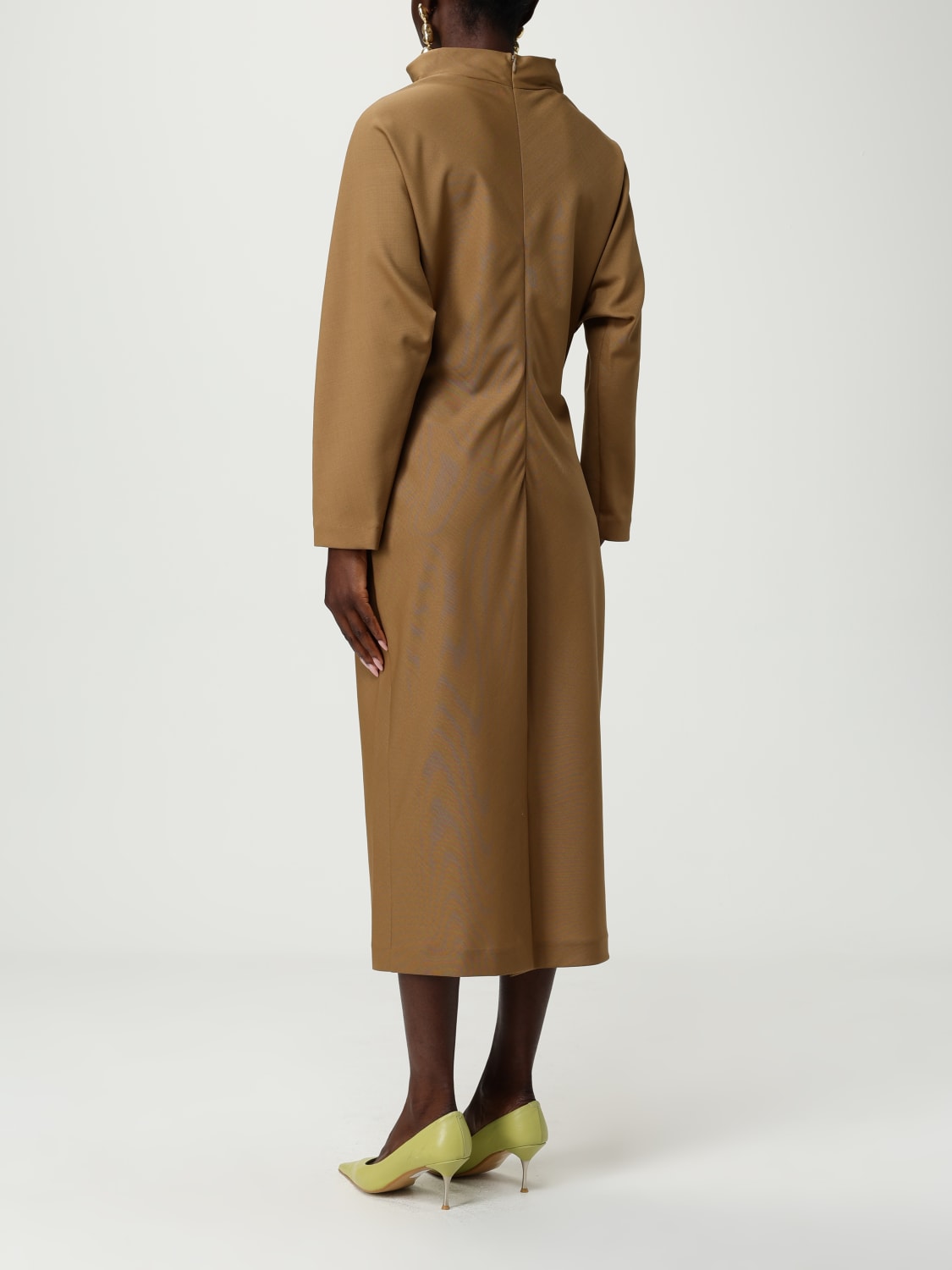 ALBERTA FERRETTI 连衣裙: 连衣裙 女士 Alberta Ferretti, 棕色 - Img 2