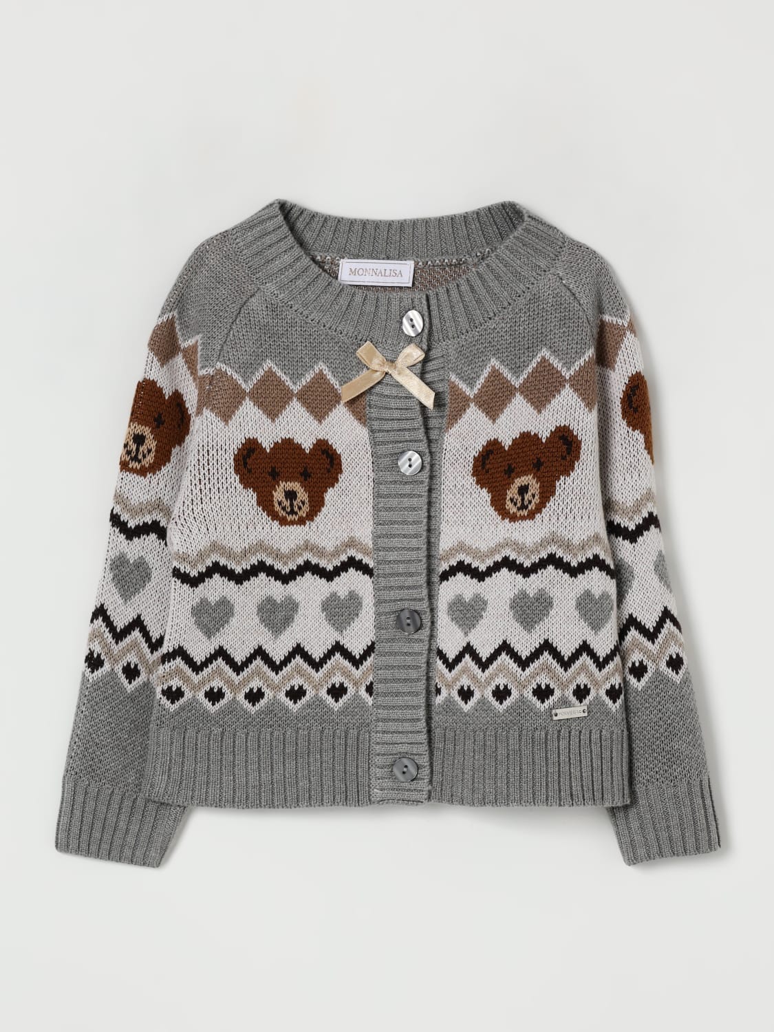 MONNALISA PULLOVER: Pullover kinder Monnalisa, Grau - Img 1