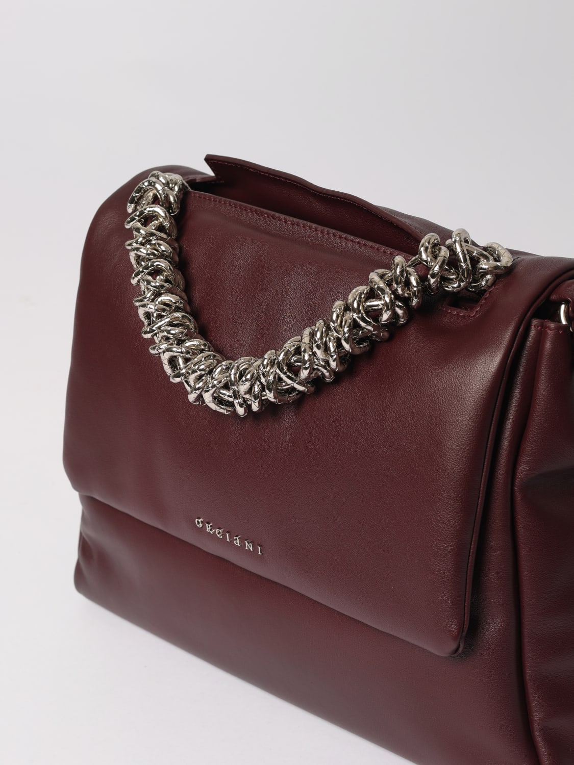 ORCIANI BORSA A MANO: Borsa Sveva Soft Orciani in nappa, Bianco - Img 3