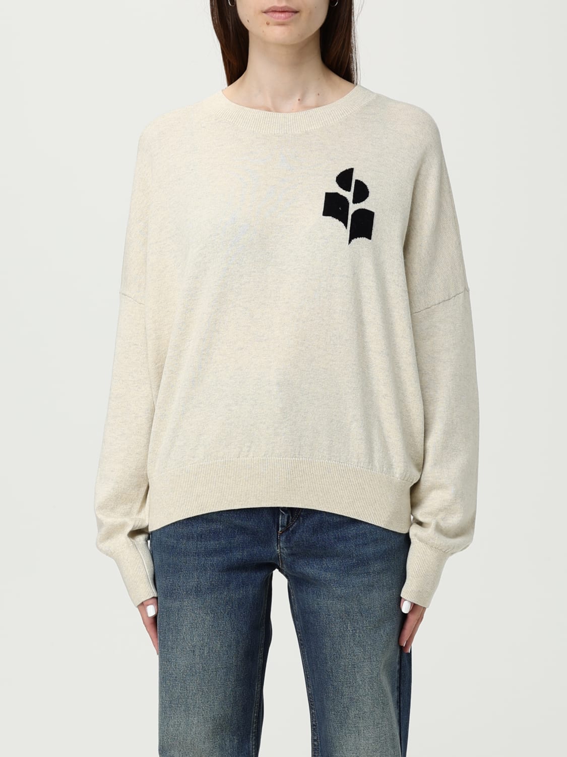 ISABEL MARANT ETOILE MAGLIA: Pullover Isabel Marant Etoile in misto cotone, Grigio - Img 1