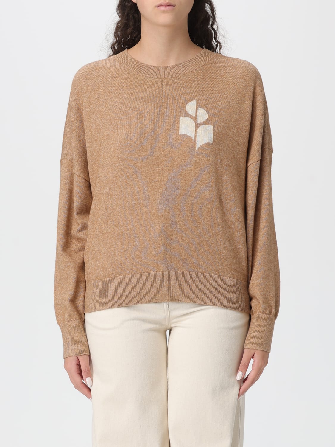 ISABEL MARANT ETOILE MAGLIA: Pullover Isabel Marant Etoile in misto cotone, Cammello - Img 1