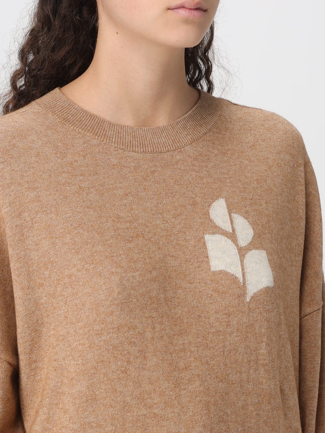 ISABEL MARANT ETOILE MAGLIA: Pullover Isabel Marant Etoile in misto cotone, Cammello - Img 3