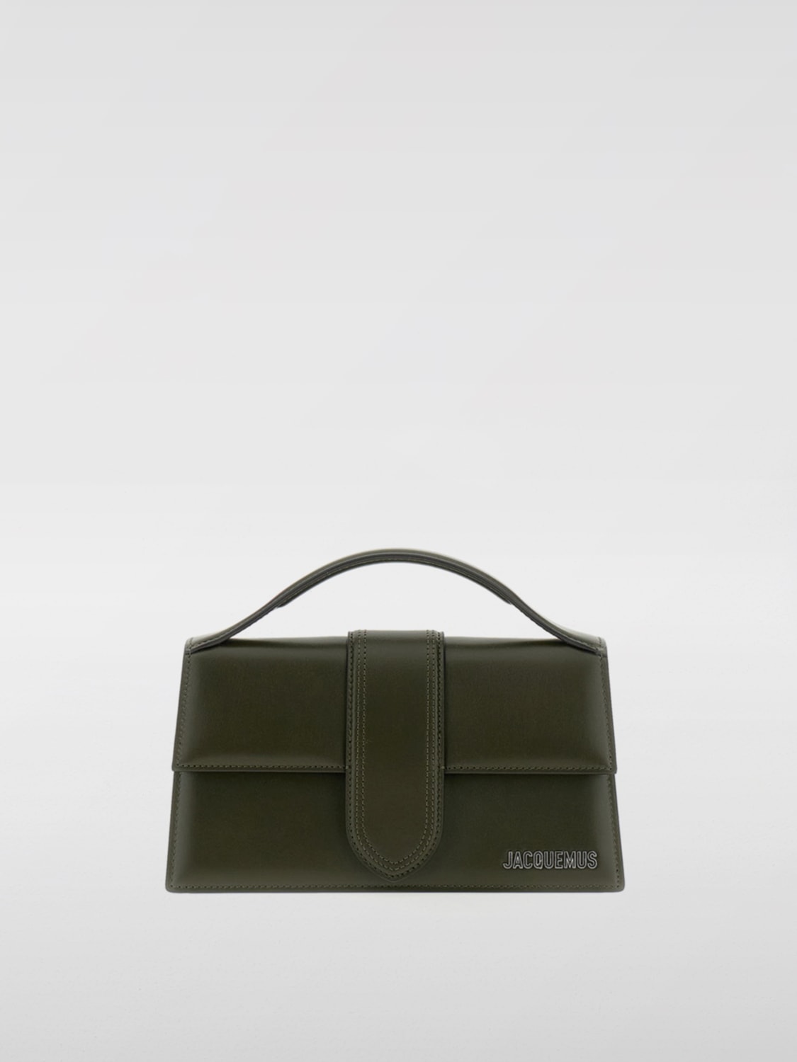 JACQUEMUS BORSA MINI: Borsa Le Grand Bambino Jacquemus in pelle , Verde - Img 1