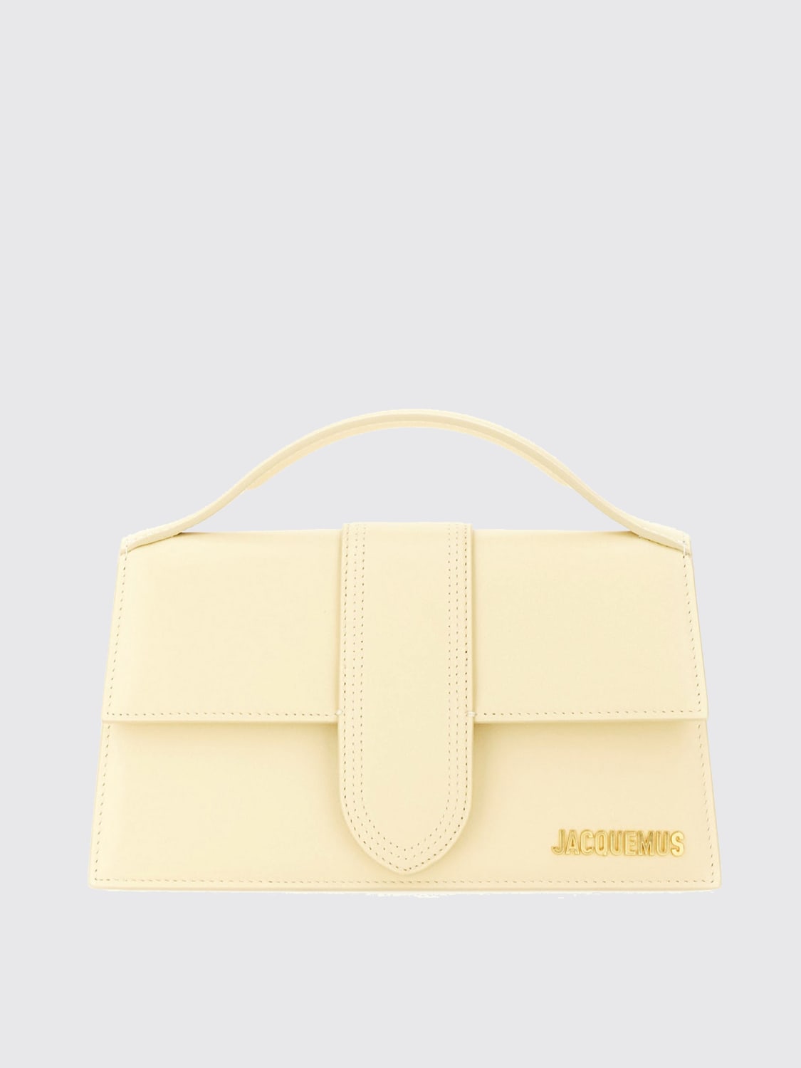JACQUEMUS BORSA MINI: Borsa Le Grand Bambino Jacquemus in pelle , Avorio - Img 1