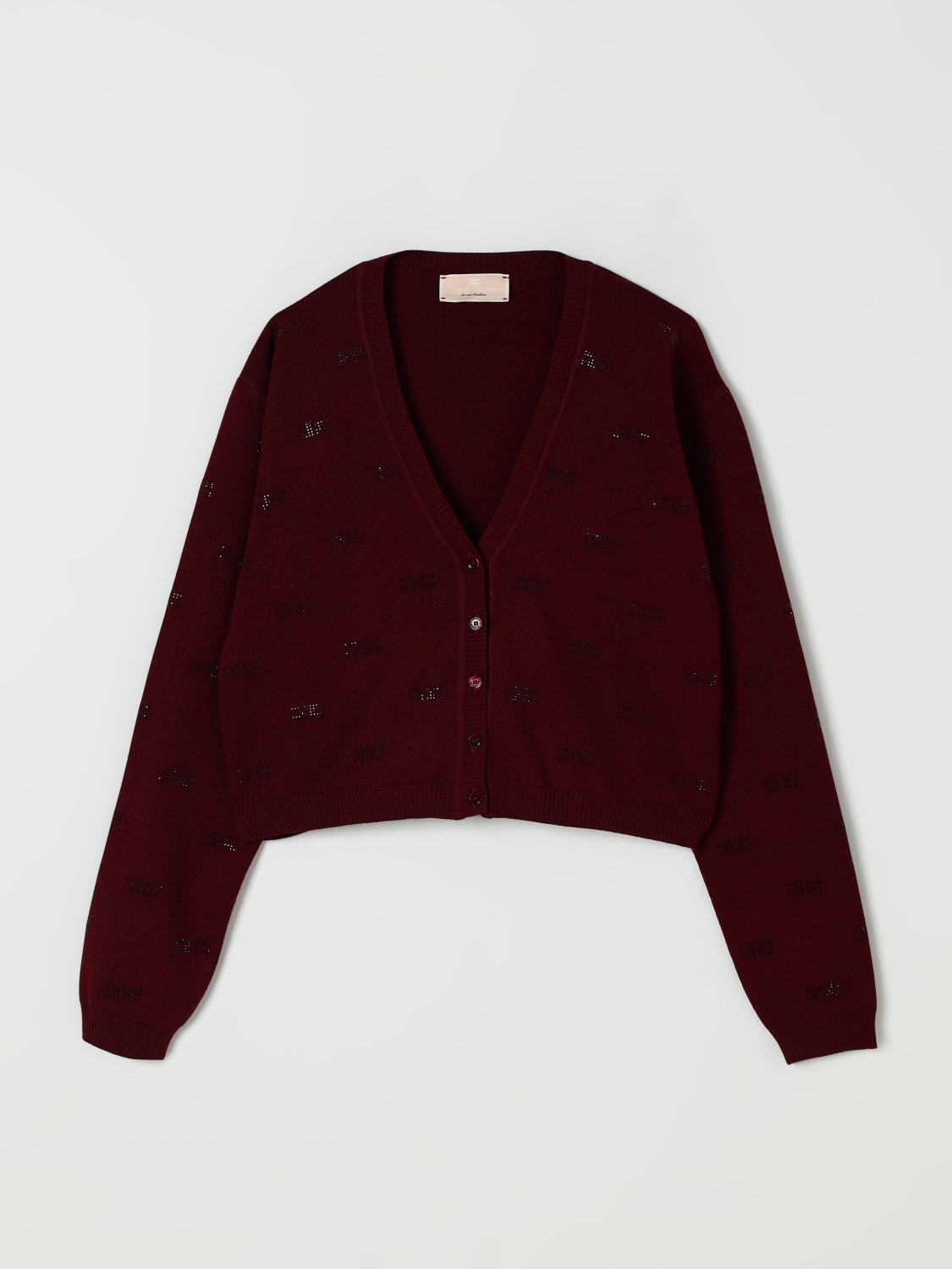 ELISABETTA FRANCHI LA MIA BAMBINA 毛衣: 外套 儿童 Elisabetta Franchi La Mia Bambina, 樱桃色 - Img 1