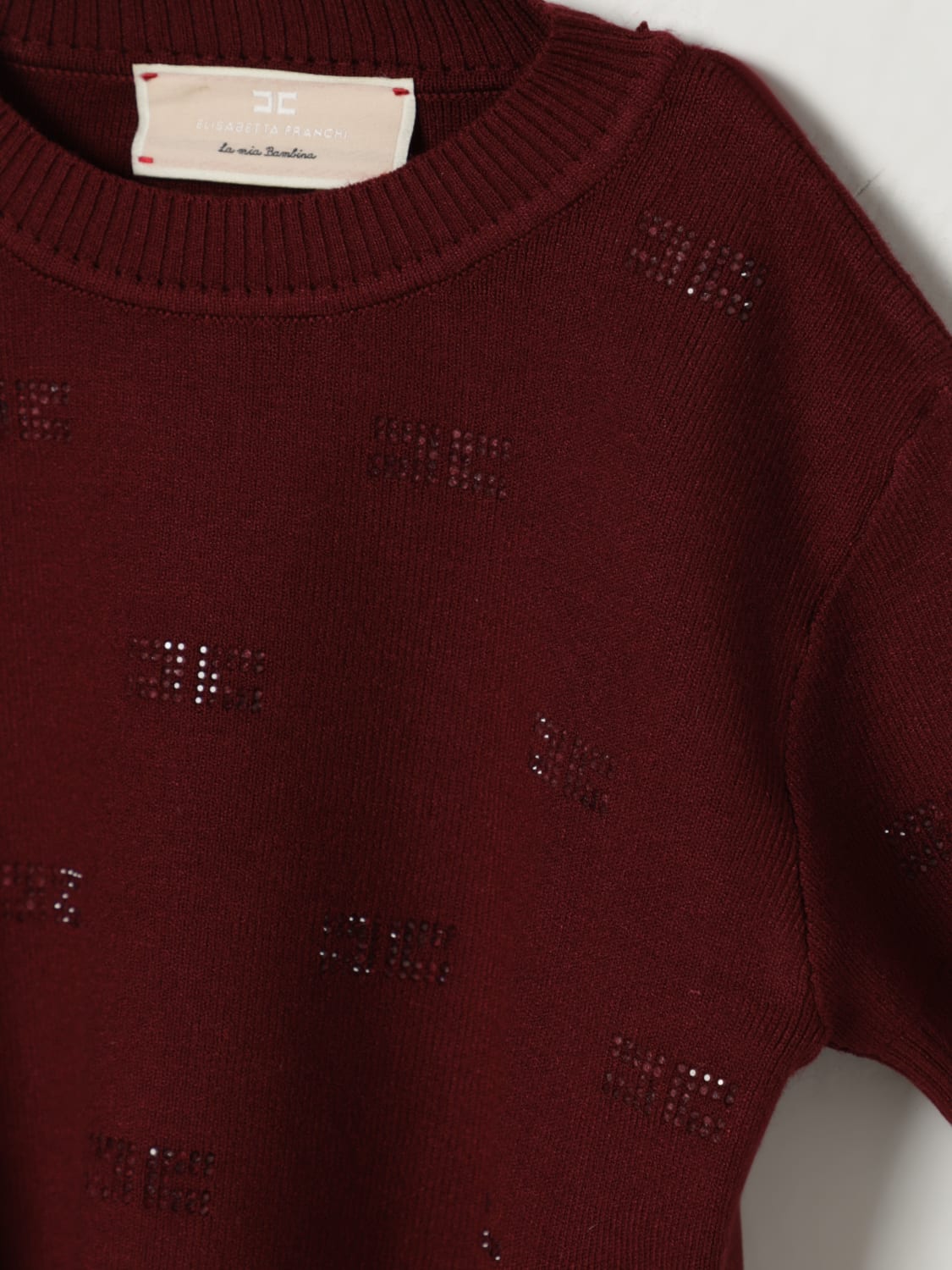 ELISABETTA FRANCHI LA MIA BAMBINA SWEATER: Sweater kids Elisabetta Franchi La Mia Bambina, Red - Img 3