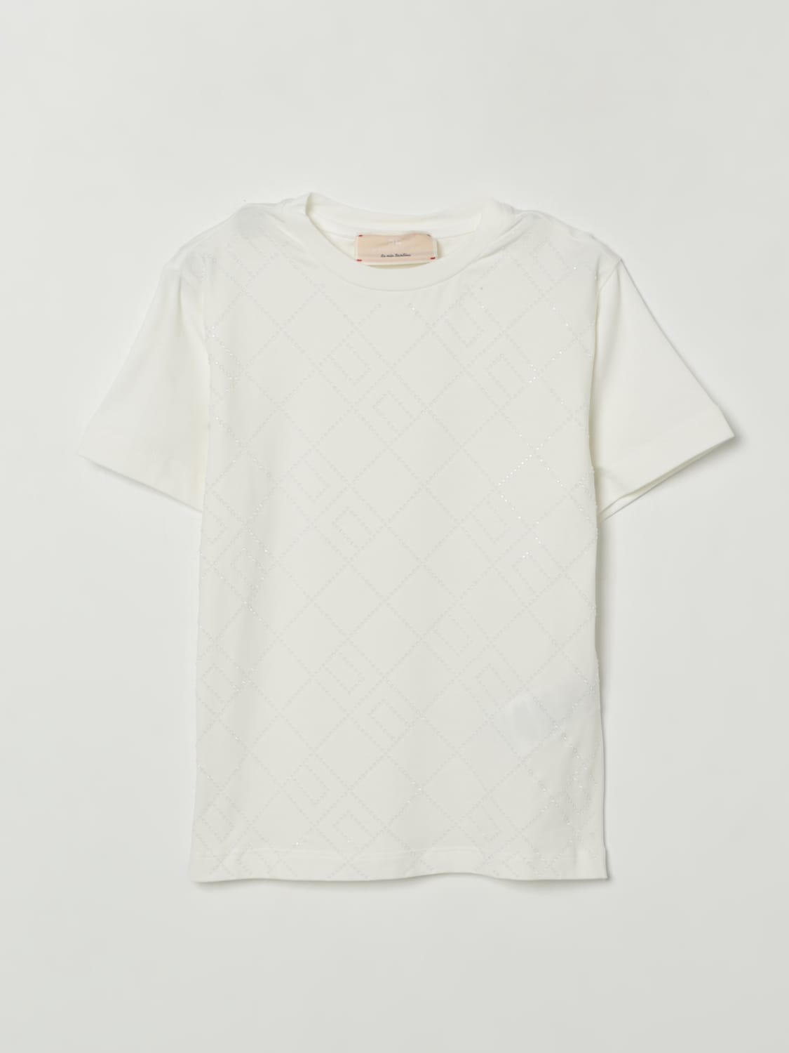 ELISABETTA FRANCHI LA MIA BAMBINA T-SHIRT: T-shirt kids Elisabetta Franchi La Mia Bambina, Ivory - Img 1