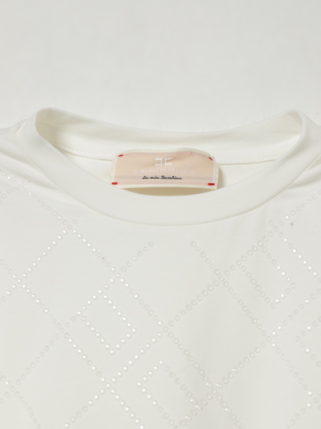ELISABETTA FRANCHI LA MIA BAMBINA T-SHIRT: T-shirt kids Elisabetta Franchi La Mia Bambina, Ivory - Img 3