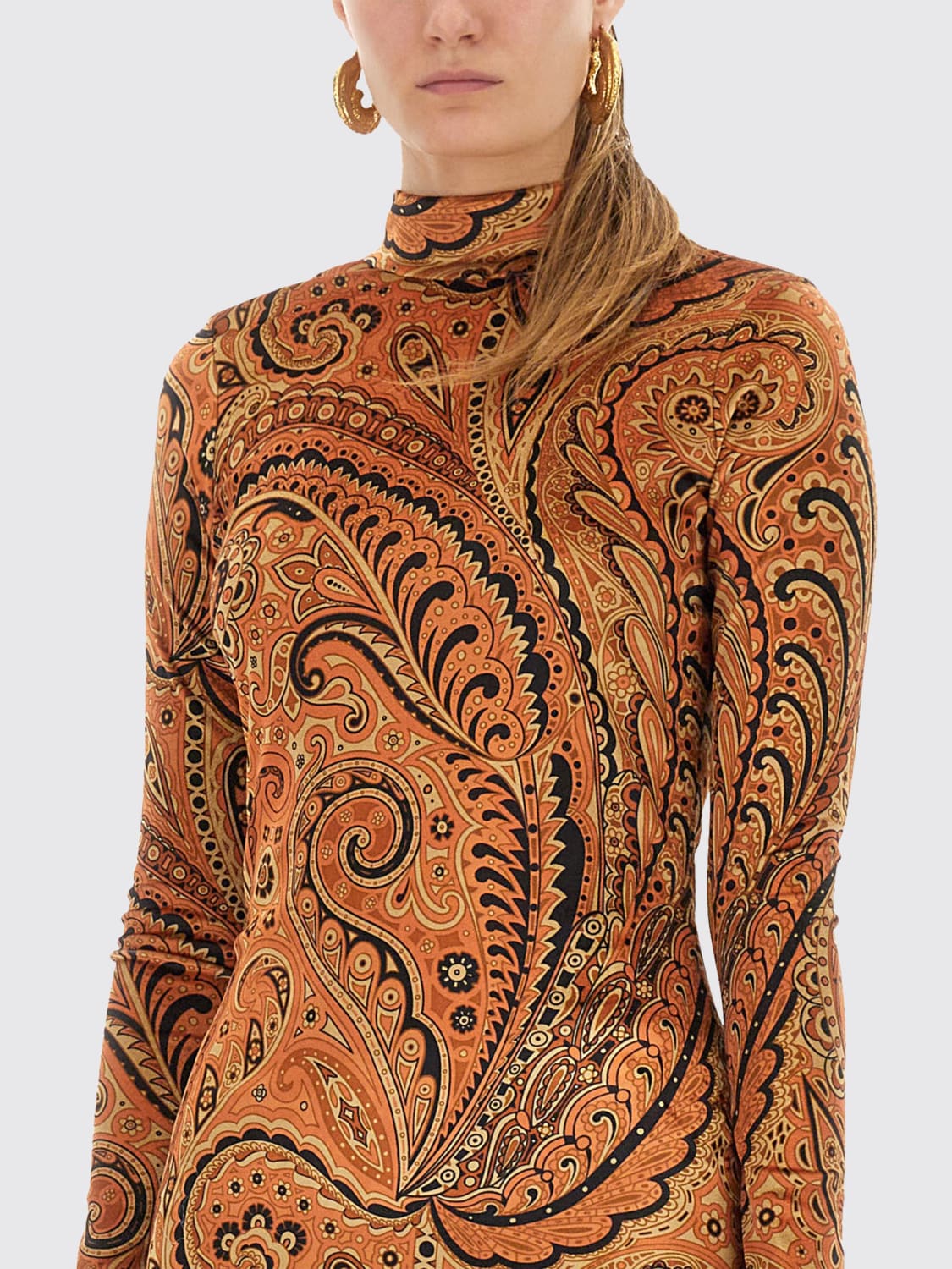 ETRO DRESS: Dress woman Etro, Orange - Img 4