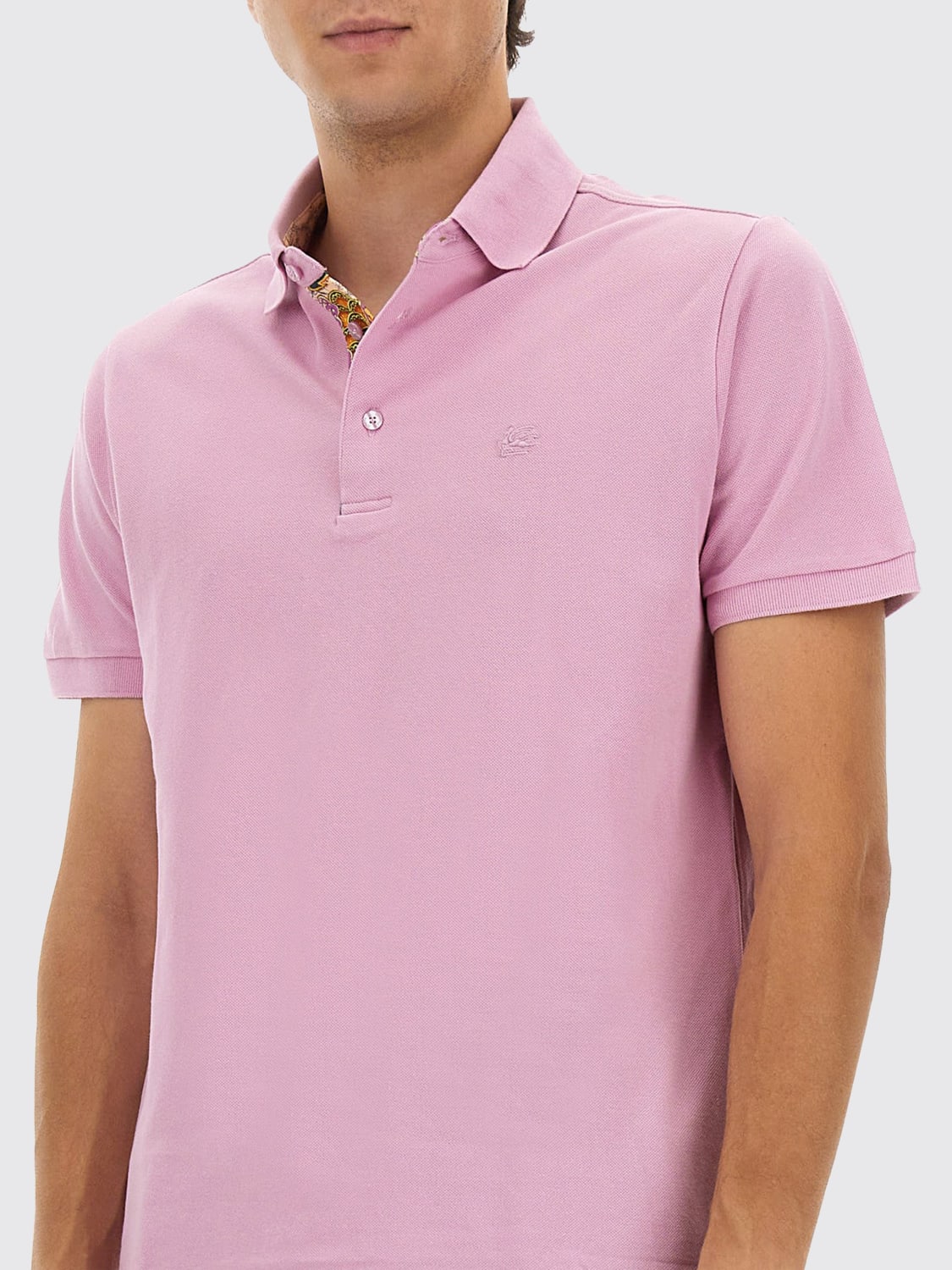 ETRO POLO SHIRT: Polo shirt men Etro, Pink - Img 4