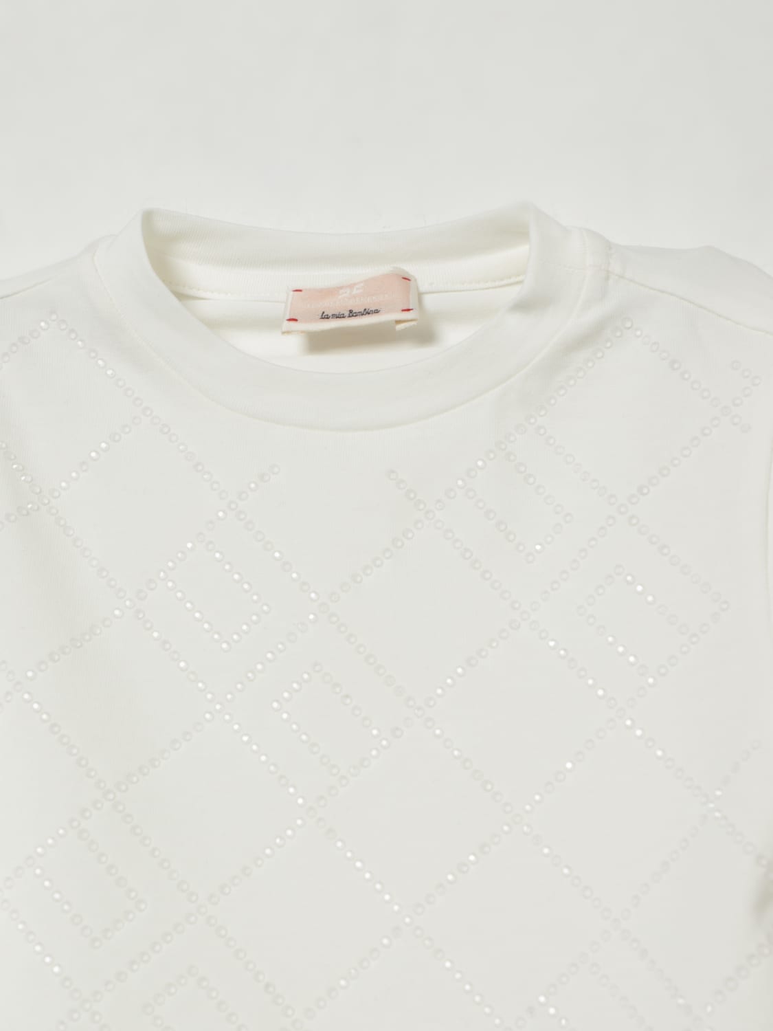 ELISABETTA FRANCHI LA MIA BAMBINA CAMISETA: Camiseta niños Elisabetta Franchi La Mia Bambina, Marfil - Img 3