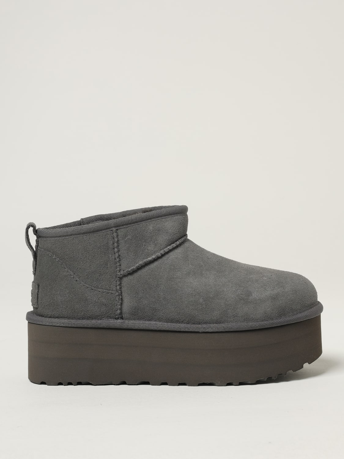 UGG BOOTS: Flat ankle boots woman UGG, Grey - Img 1