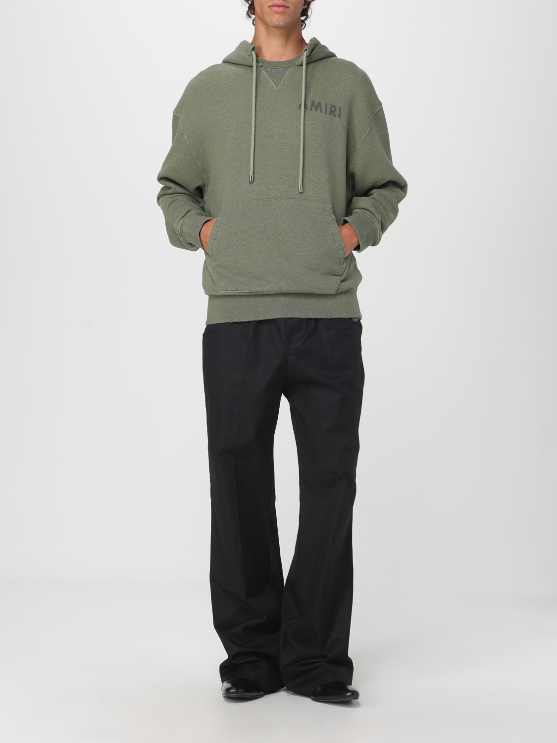 AMIRI FELPA: Felpa con cappuccio Amiri in cotone , Verde - Img 2