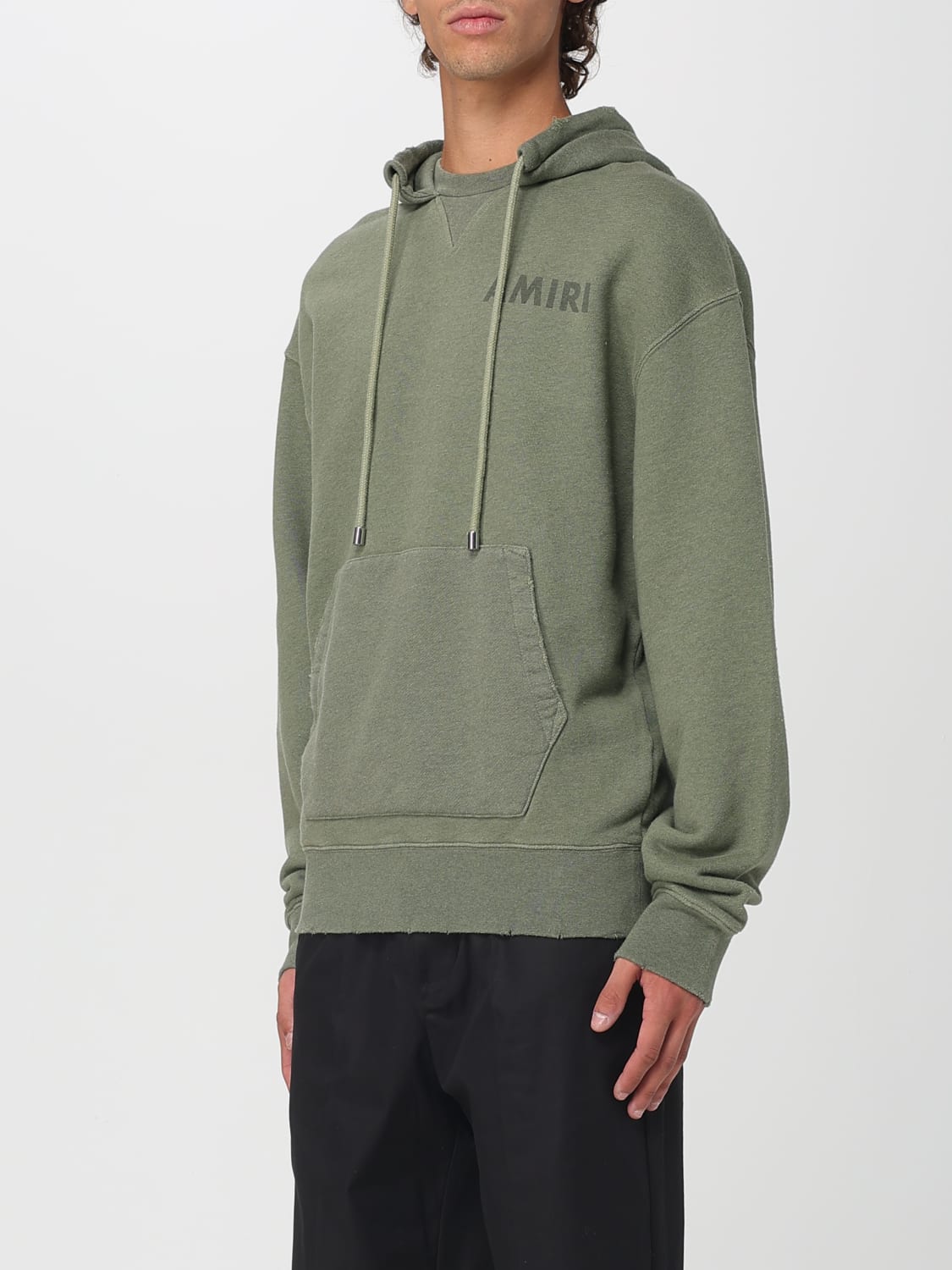 AMIRI FELPA: Felpa con cappuccio Amiri in cotone , Verde - Img 4