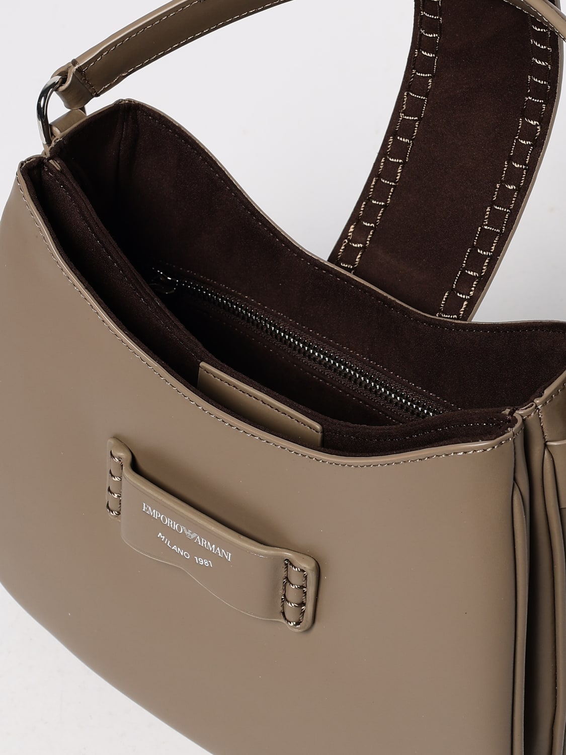 EMPORIO ARMANI MINI BOLSO: Bolso de hombro mujer Emporio Armani, Gris - Img 3