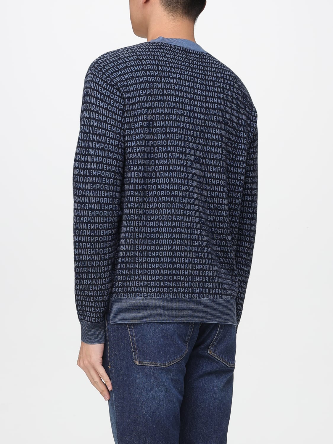EMPORIO ARMANI SWEATER: Sweater men Emporio Armani, Blue - Img 2