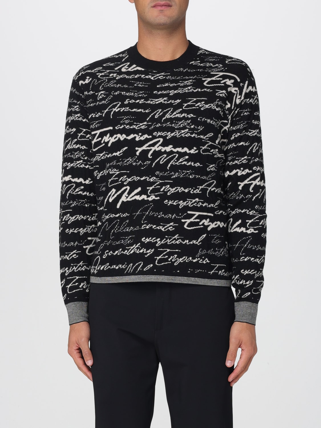 EMPORIO ARMANI SWEATER: Sweater men Emporio Armani, Black 1 - Img 1