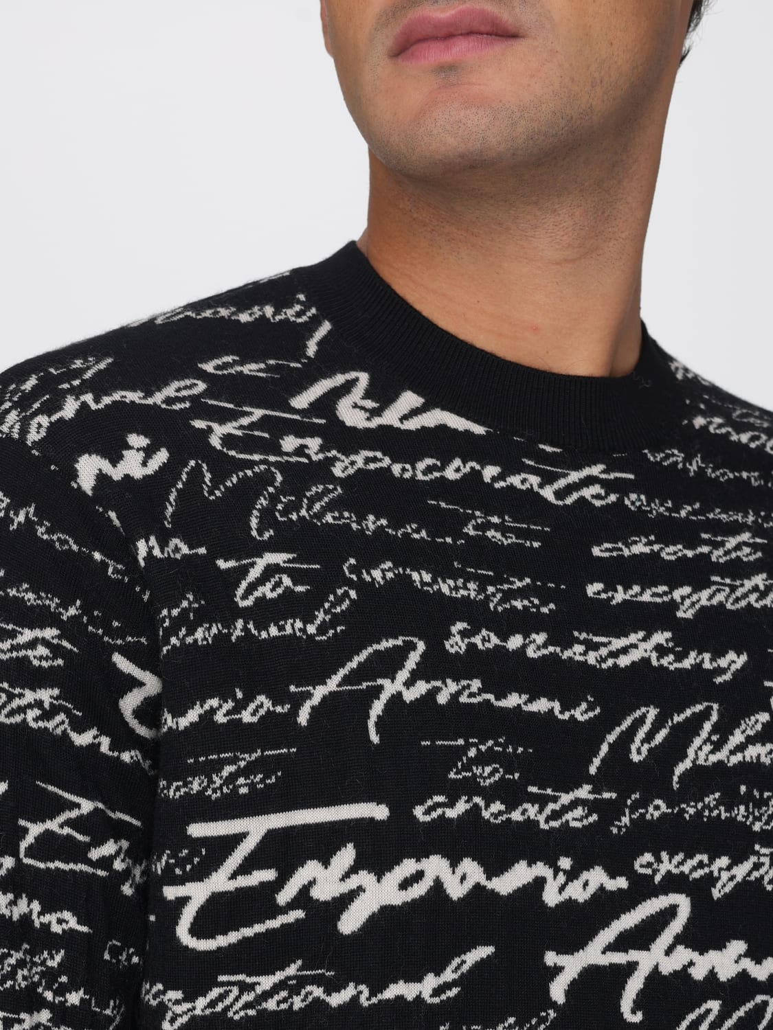 EMPORIO ARMANI SWEATER: Sweater men Emporio Armani, Black 1 - Img 3