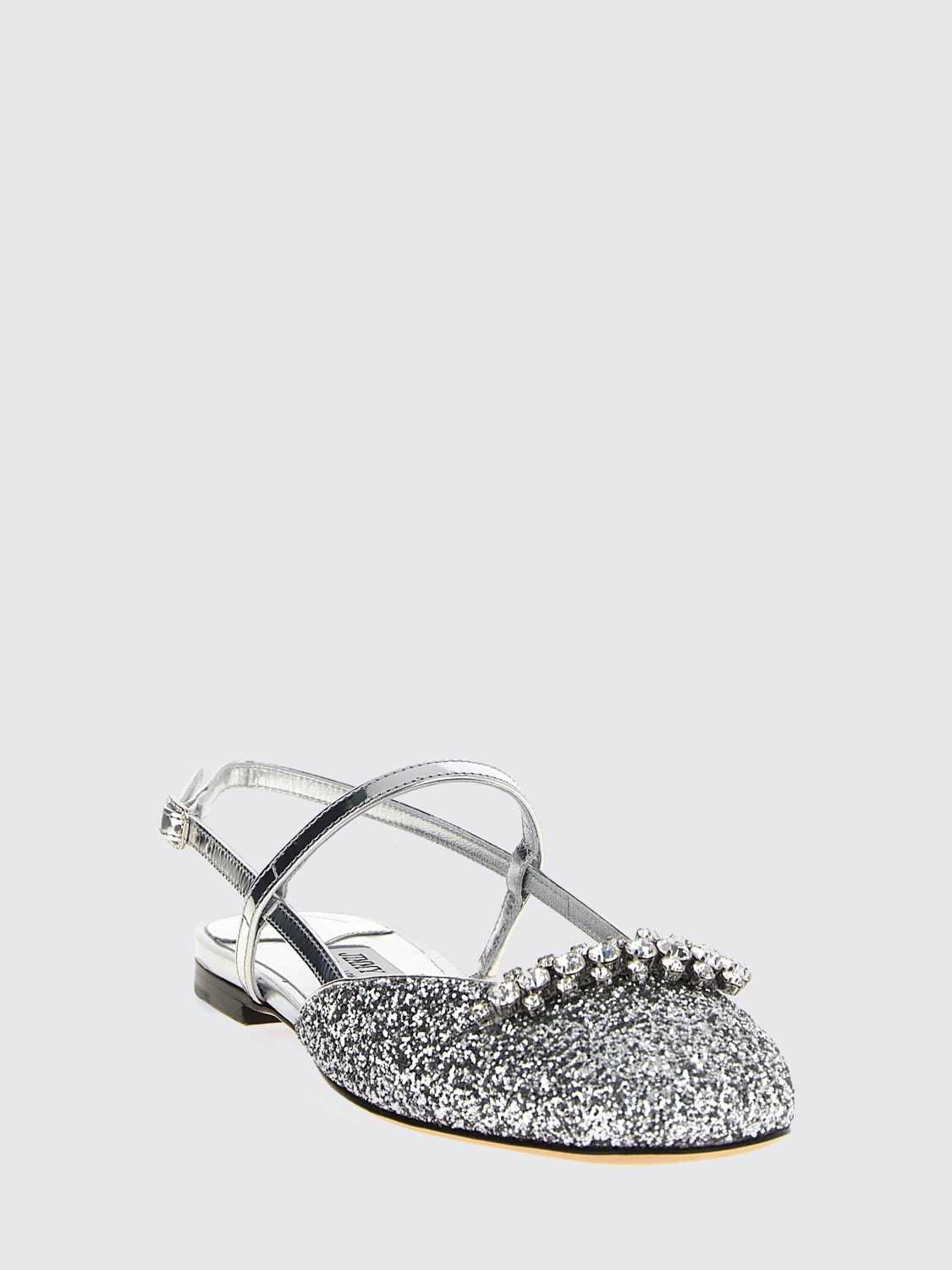 JIMMY CHOO BALLET FLAT: Flat sandals woman Jimmy Choo, Silver - Img 2