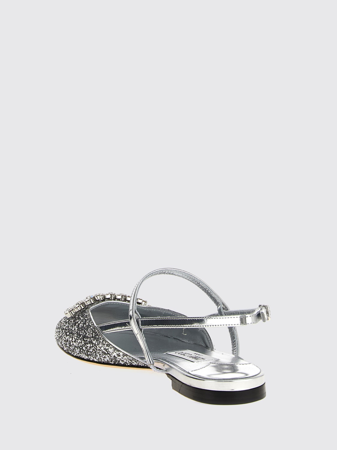 JIMMY CHOO BALLET FLAT: Flat sandals woman Jimmy Choo, Silver - Img 3