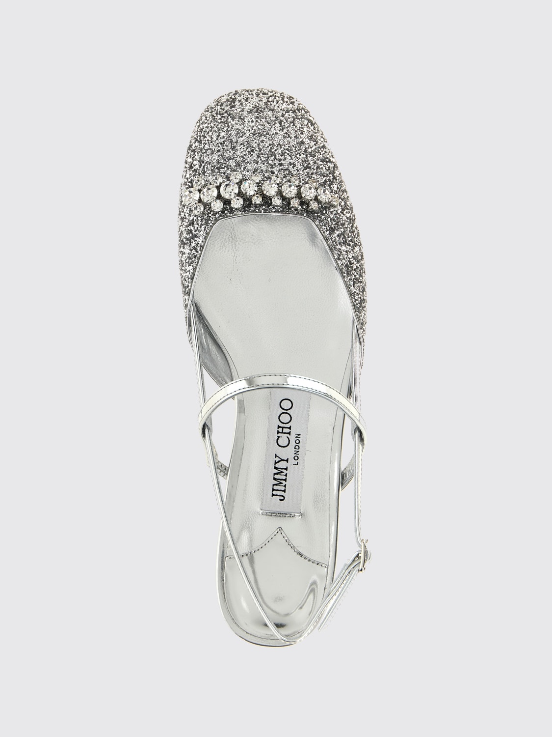 JIMMY CHOO BALLET FLAT: Flat sandals woman Jimmy Choo, Silver - Img 4