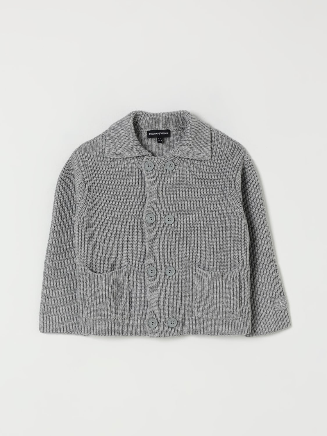 EMPORIO ARMANI PULLOVER: Jacke kinder Emporio Armani, Grau - Img 1