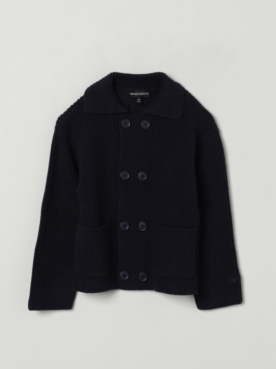 EMPORIO ARMANI SWEATER: Jacket kids Emporio Armani, Navy - Img 1