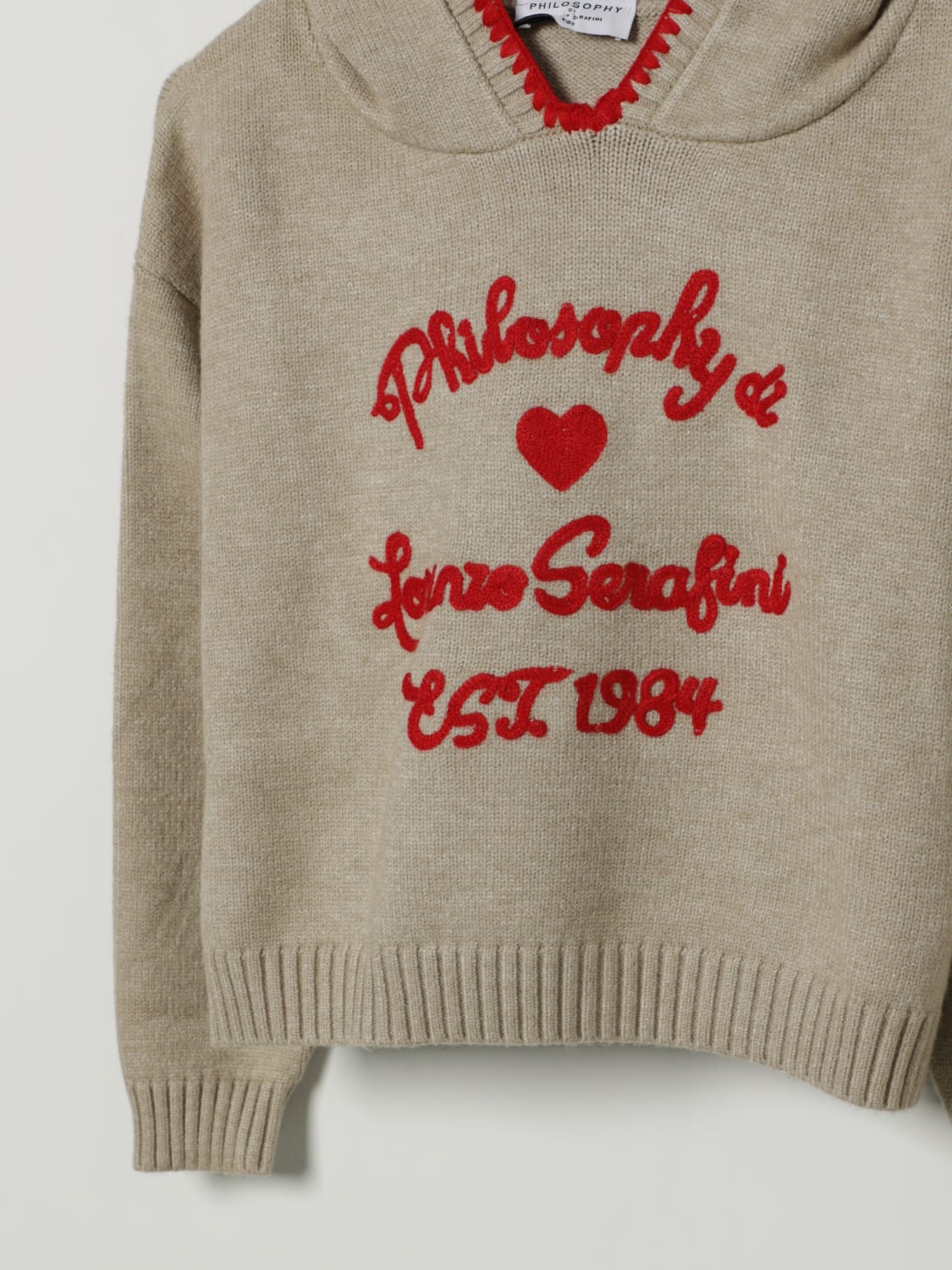 PHILOSOPHY DI LORENZO SERAFINI PULLOVER: Pullover kinder Philosophy Di Lorenzo Serafini, Ecru - Img 3