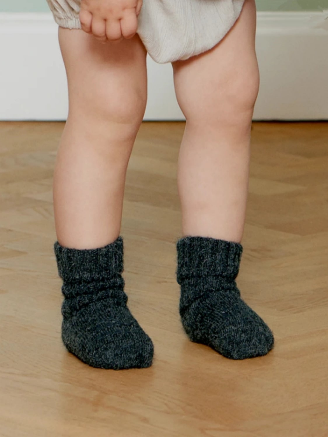 BOBBIN & TRICOT CALCETINES: Medias bebé niños Bobbin & Tricot, Carbón - Img 2