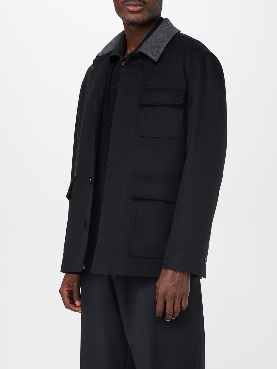 LARDINI COAT: Jacket men Lardini, Black - Img 3
