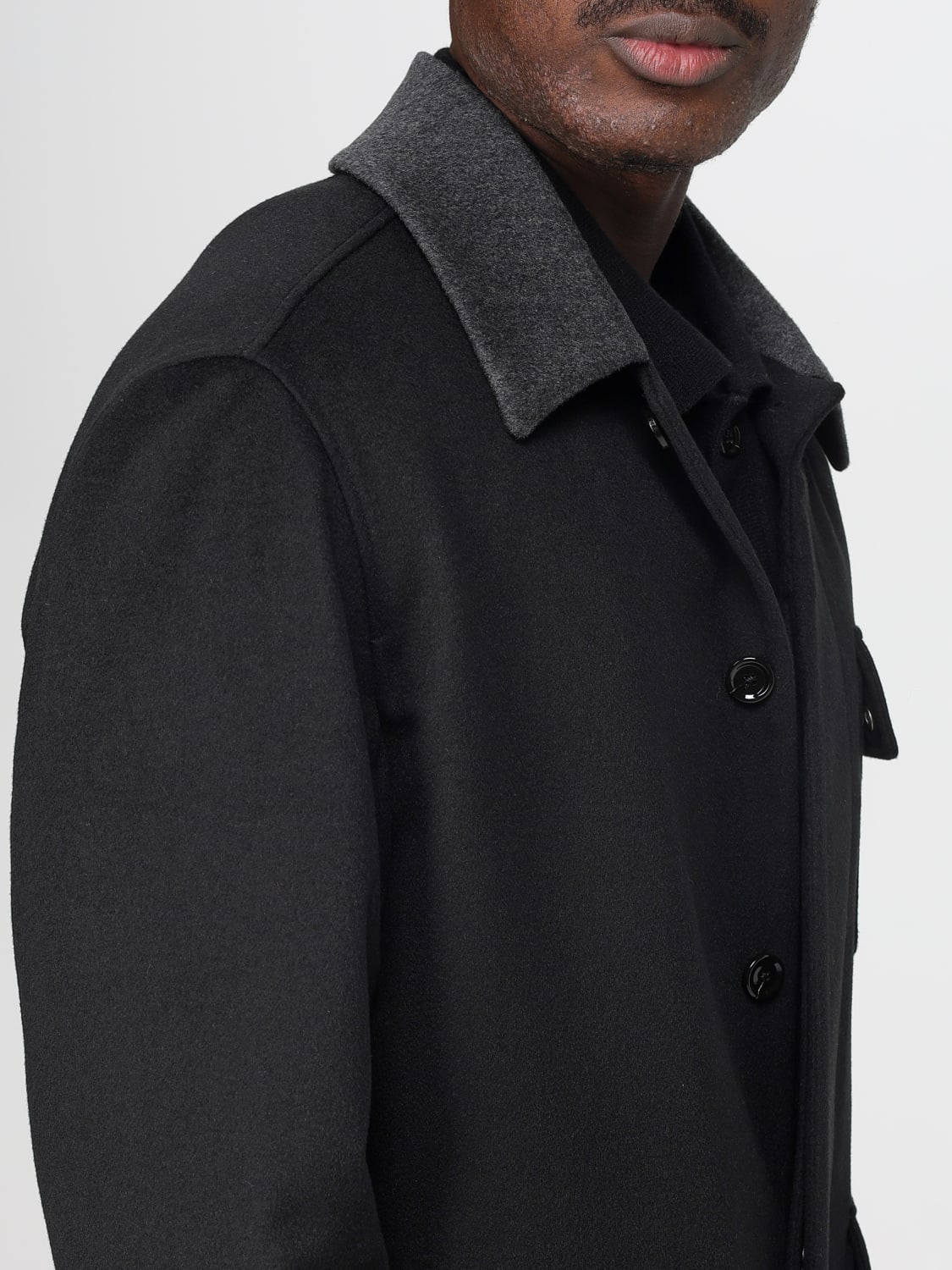 LARDINI COAT: Jacket men Lardini, Black - Img 4