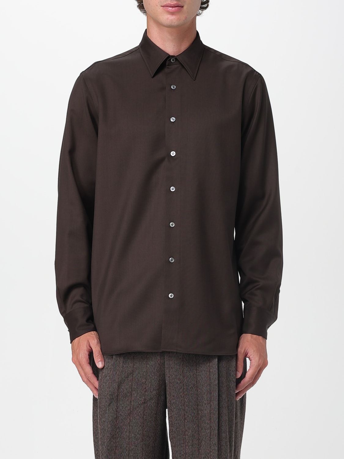 LARDINI SHIRT: Shirt men Lardini, Brown - Img 1