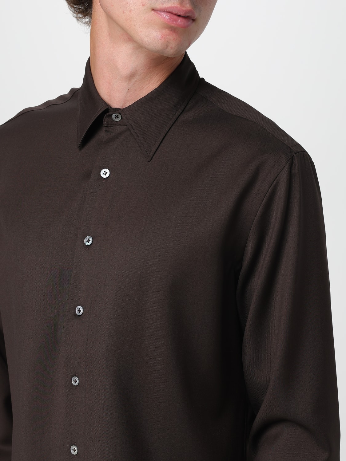 LARDINI SHIRT: Shirt men Lardini, Brown - Img 3