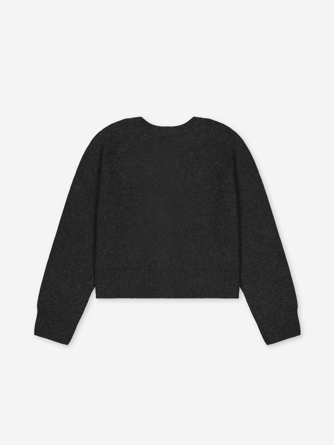BOBBIN & TRICOT SWEATER: Bobbin & Tricot women's cashmere cardigan, Charcoal - Img 2