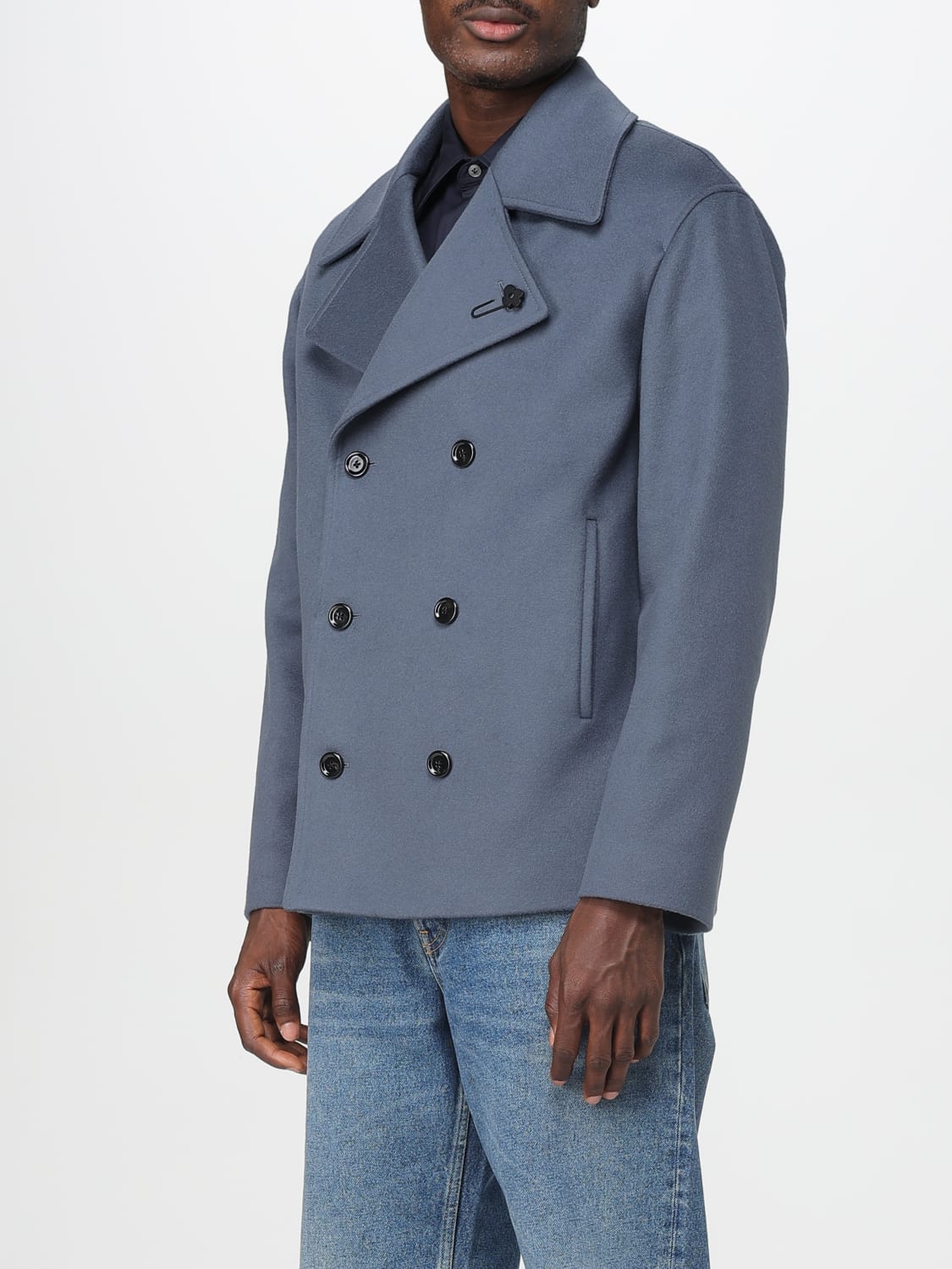 LARDINI コート: ジャケット メンズ Lardini, ブルー - Img 3